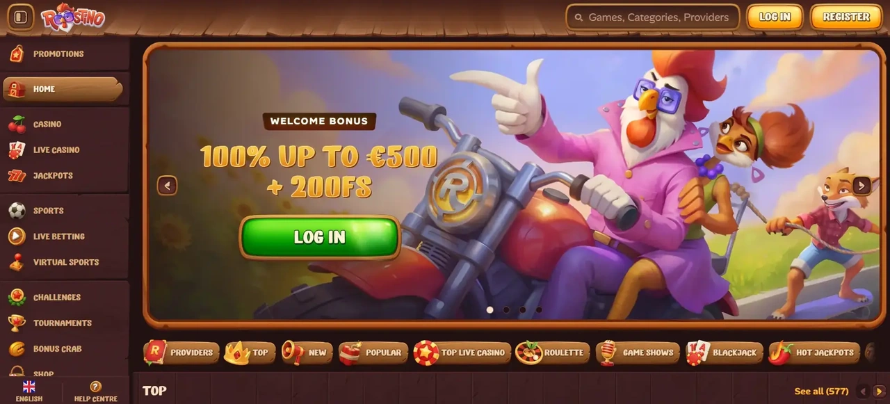 Roostino Casino - Kompletní Recenze 2026 Casino